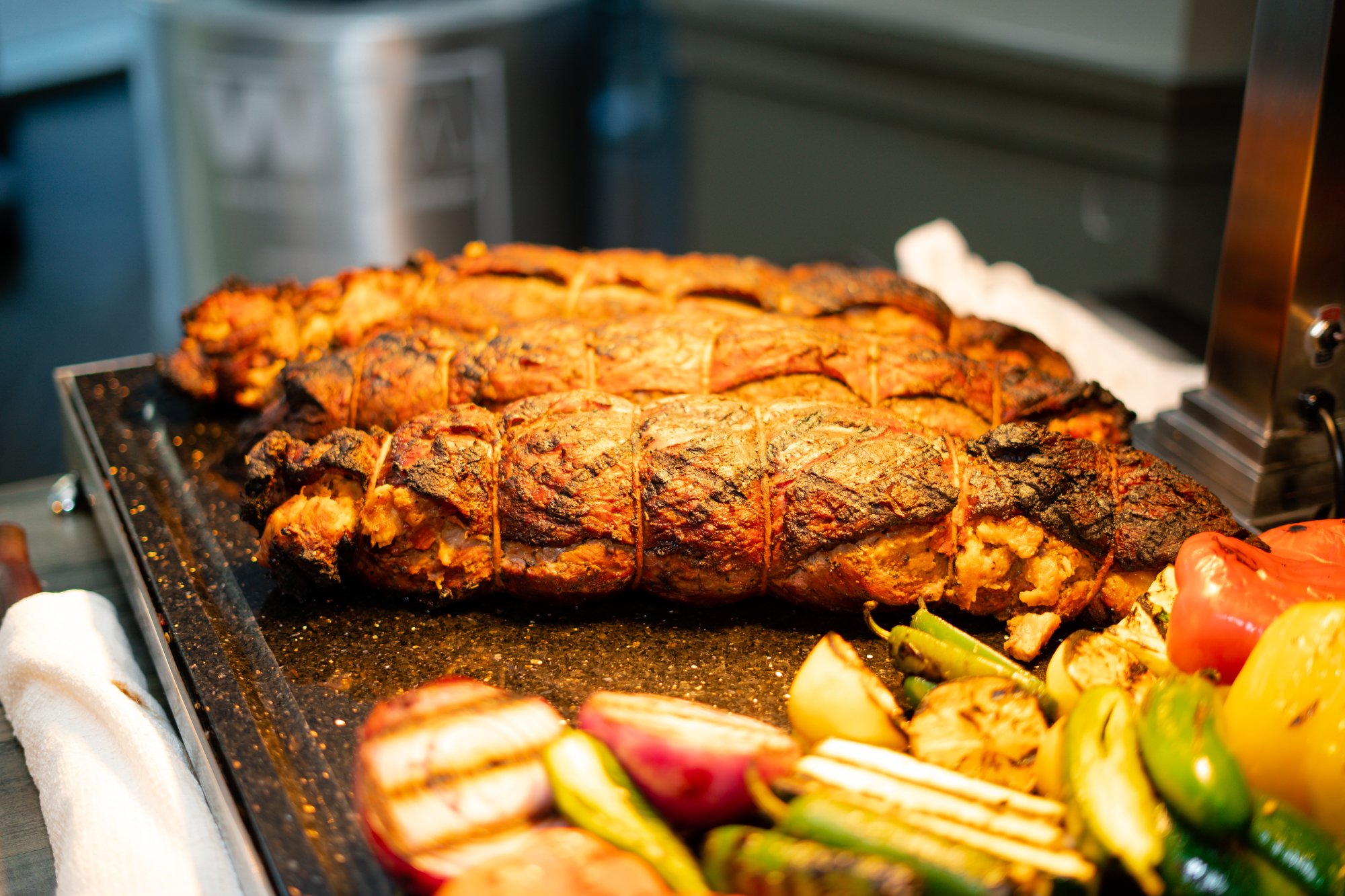 Le Rouge Cuisine serving roast and vegetables